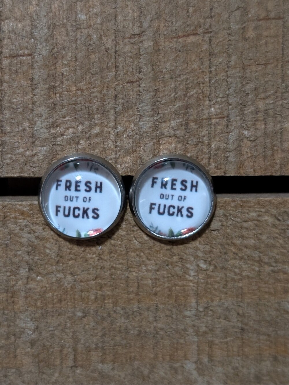 💟 Bad Word Handmade Stud Earrings